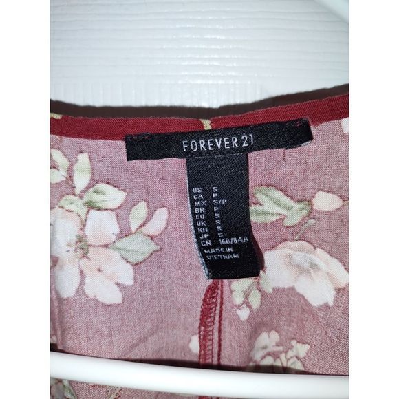 Forever 21 Short Sleeve Floral Cardigan Size S - Picture 2 of 5